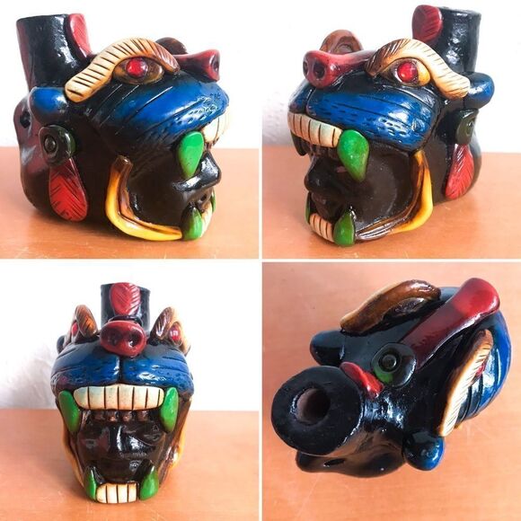 Myan Jaguar Panther Pottery Roaring Whistle